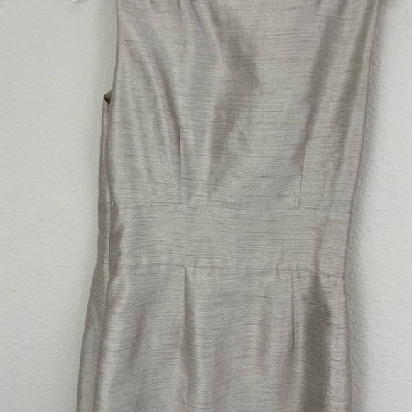 Betty Jackson Black Label Gray Sheath Pleated Wrap Skirt Dress 10 - Picture 8 of 11